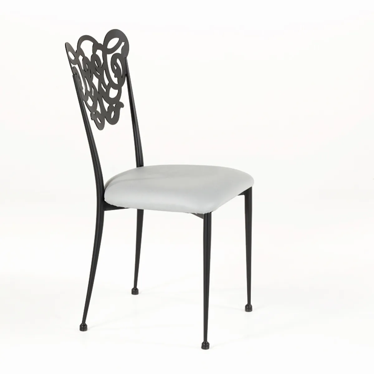 Milos - Chaise provençale en métal assise synthétique rembourrée — vue 5
