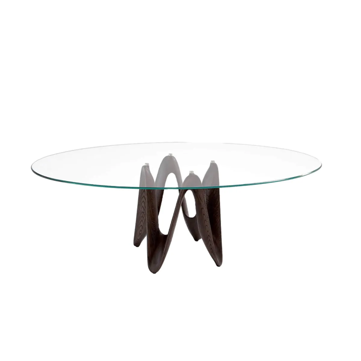 Lambda Sovet® - Table ovale design en verre — vue 3
