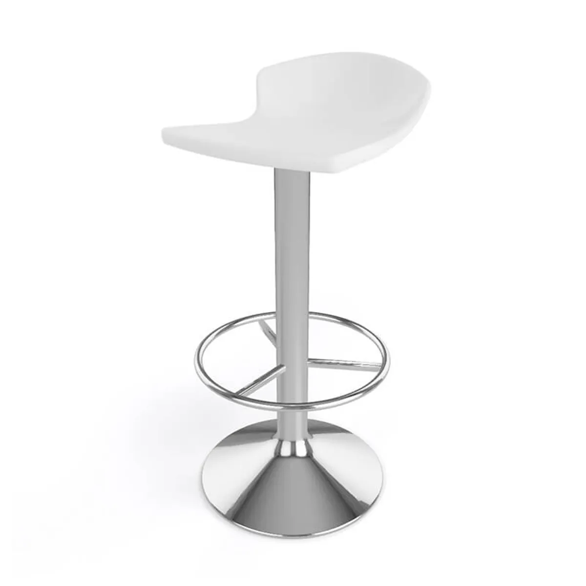 Free - Tabouret bar pivotant italien en technopolymère et métal chromé — vue 3