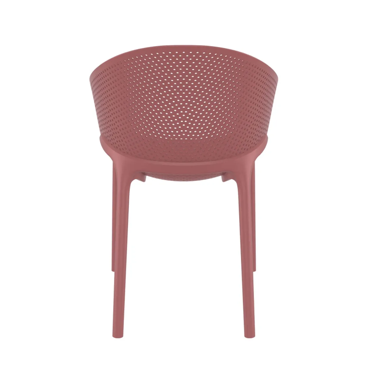 Sky Pro - Fauteuil moderne empilable avec coque microperforée en polypropylène — vue 5