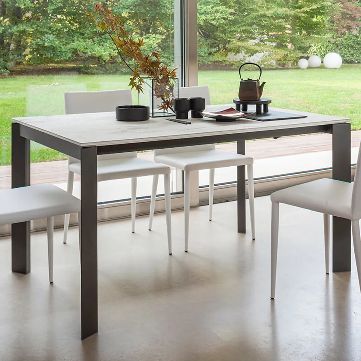 Teorema - Table de salle à manger extensible en céramique