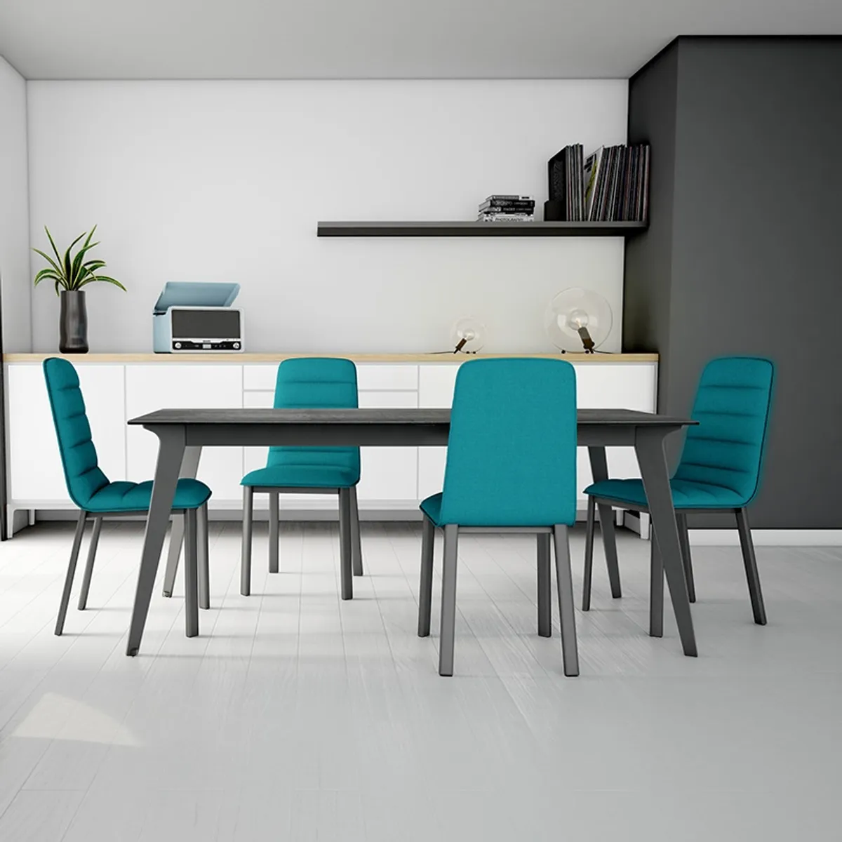 Infiné - Table de salle à manger en céramique extensible