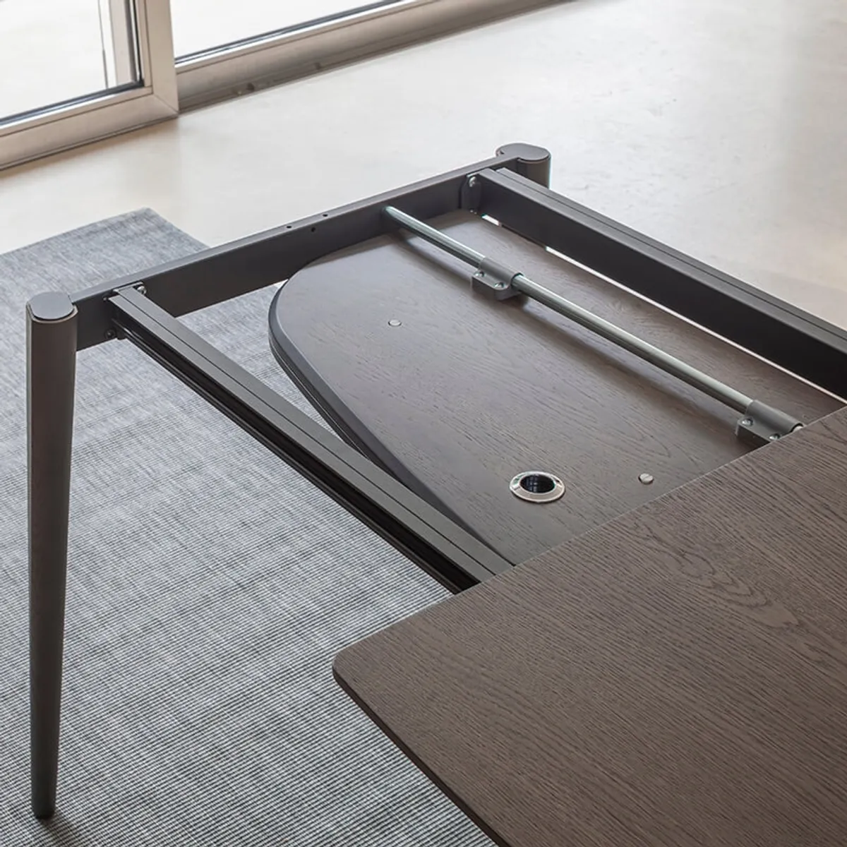 Ribot Wood - Table extensible demi - oblongue en bois de fabrication italienne — vue 4