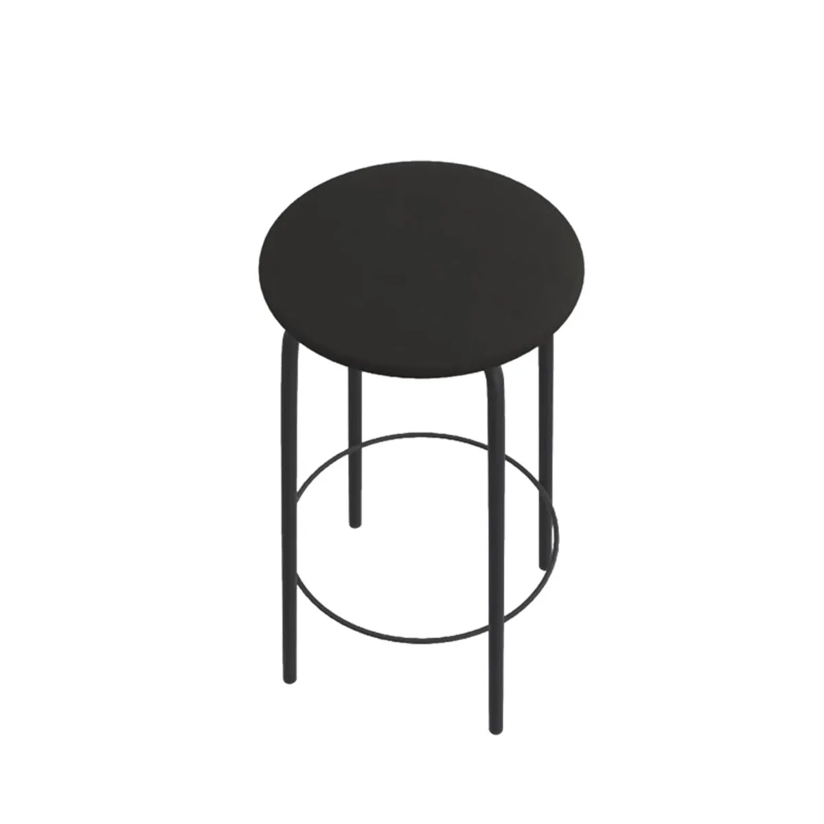Nantes - Tabouret snack sans dossier assise en tissu rembourrée — vue 4