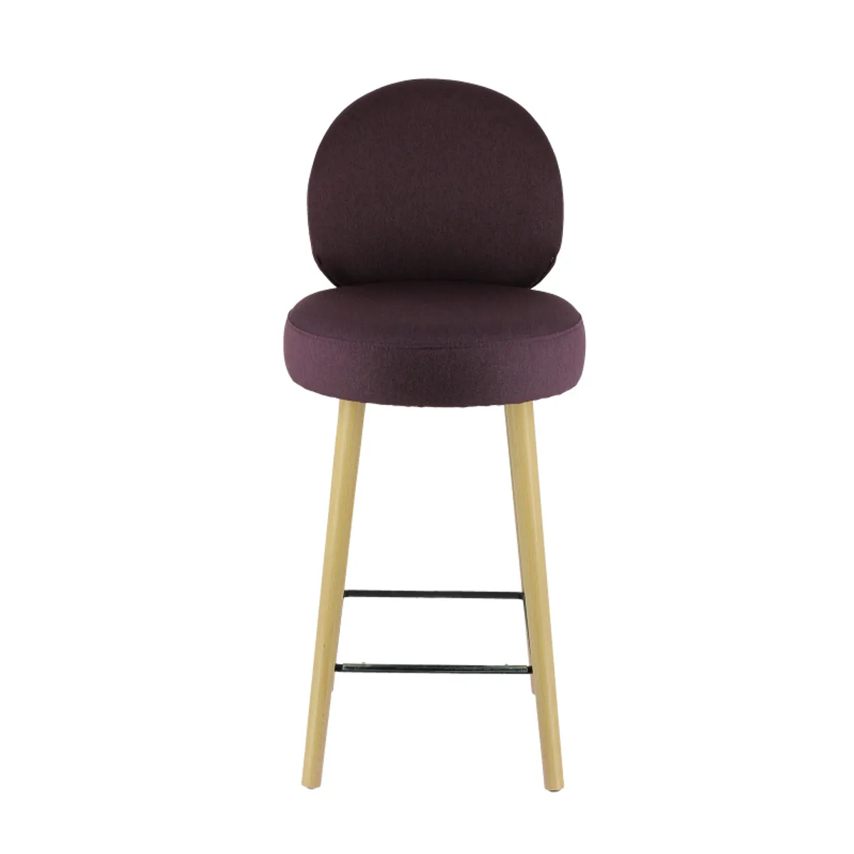 Severus - Tabouret snack cosy en tissu avec pieds en bois — vue 3