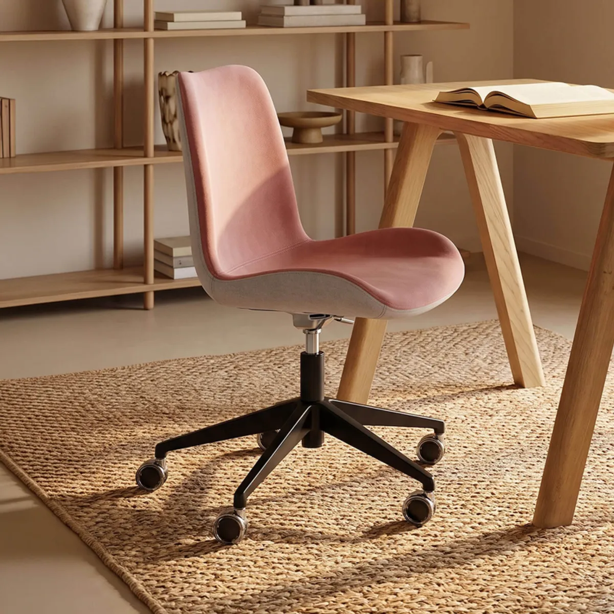 Dalia Midj® - Chaise de bureau design en tissu bicolore