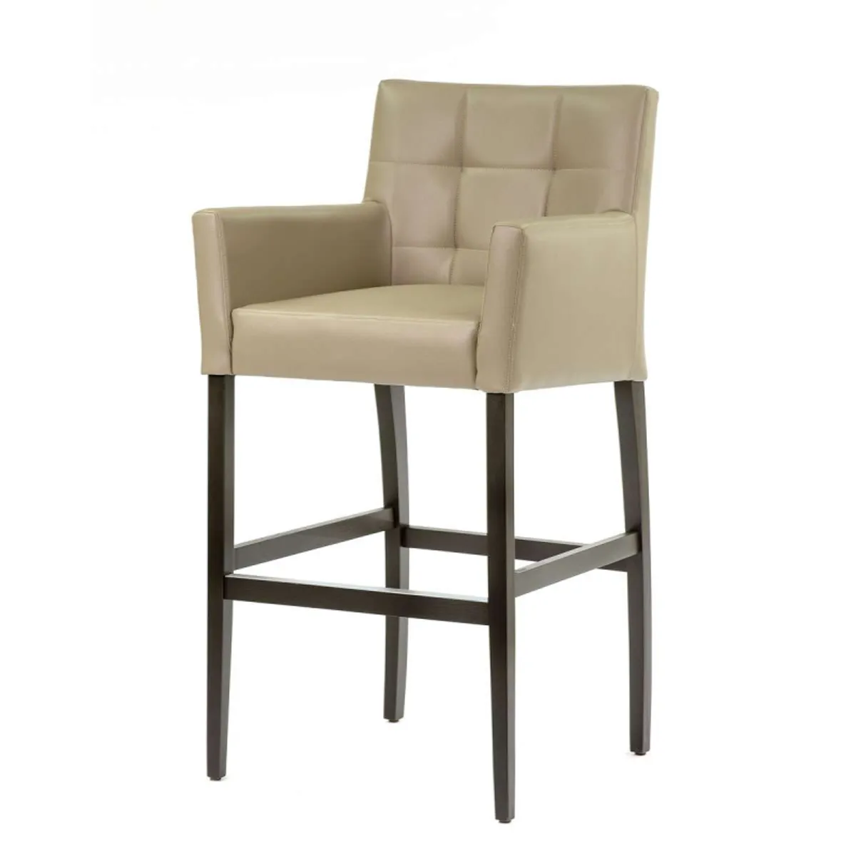 BarMatiz - Tabouret de bar avec dossier matelassé et accoudoirs — vue 3