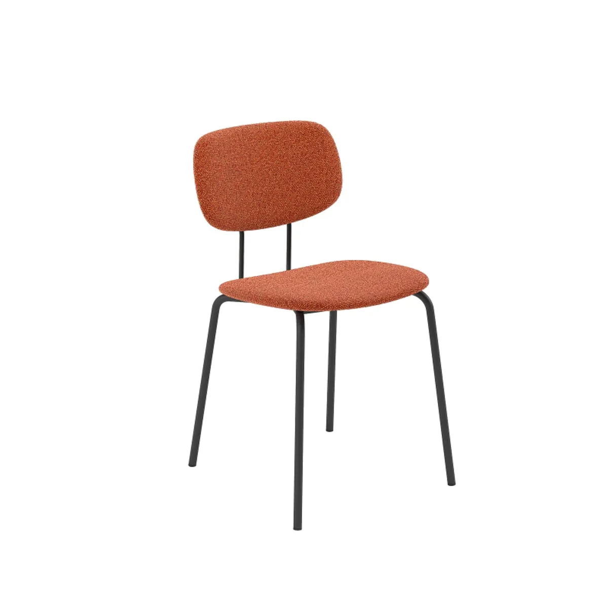 Bistro - Chaise de séjour inspiration rétro en tissu avec pieds en métal — vue 4