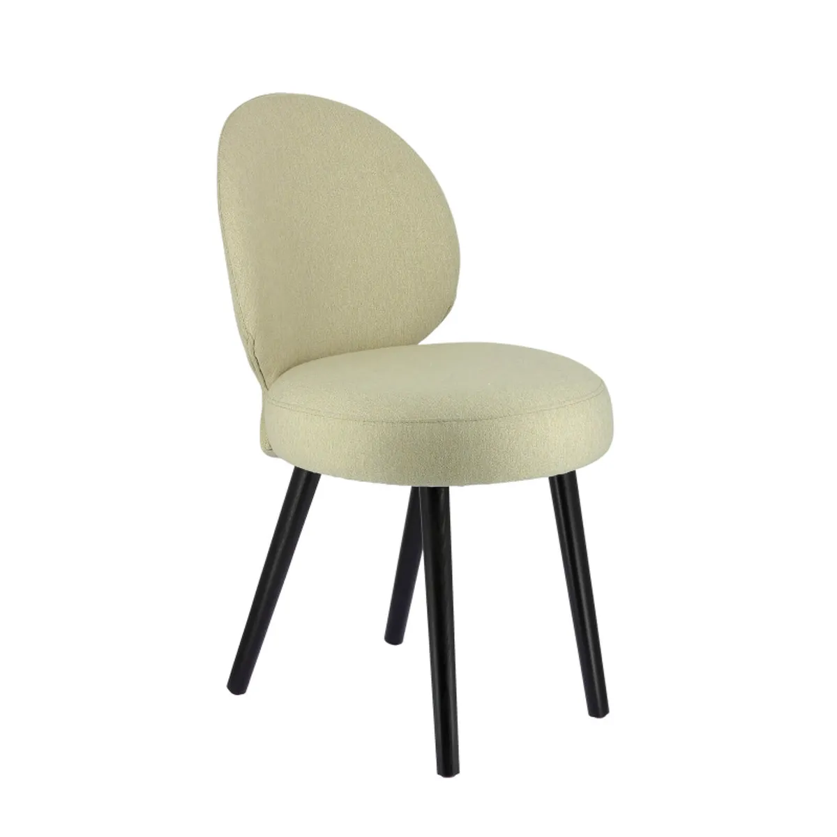 Severus - Chaise cosy en tissu et pieds bois — vue 5