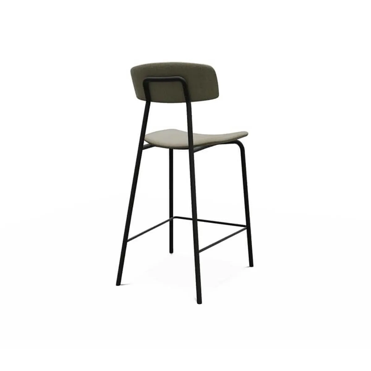 Lazio - Tabouret snack de style vintage en tissu fabriqué en Belgique — vue 4