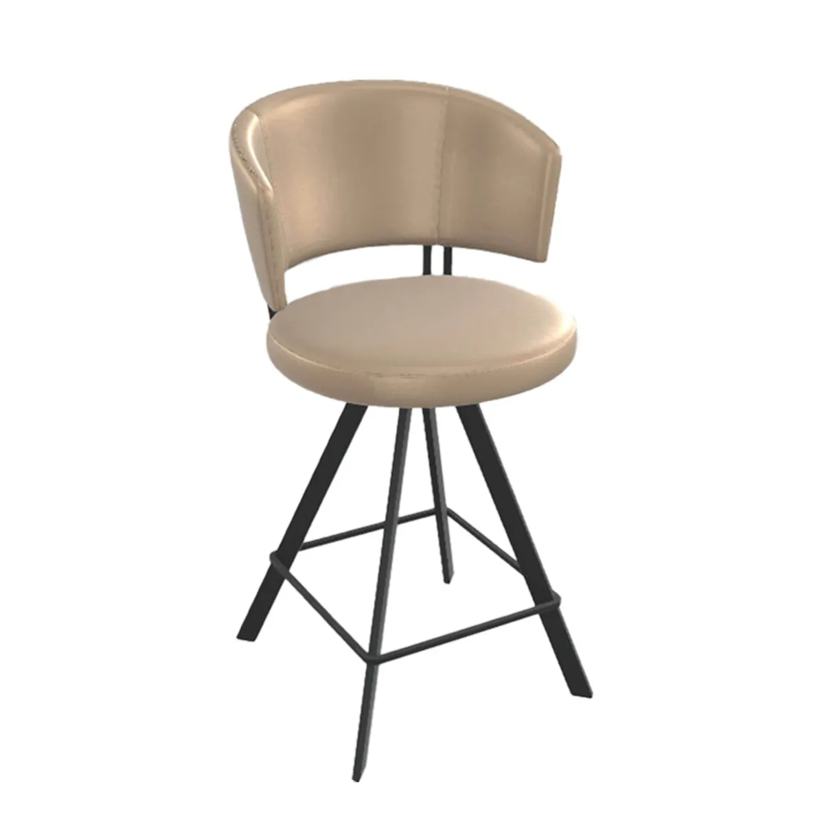 Tabouret haut design pivotant en simili – Allure — vue 4