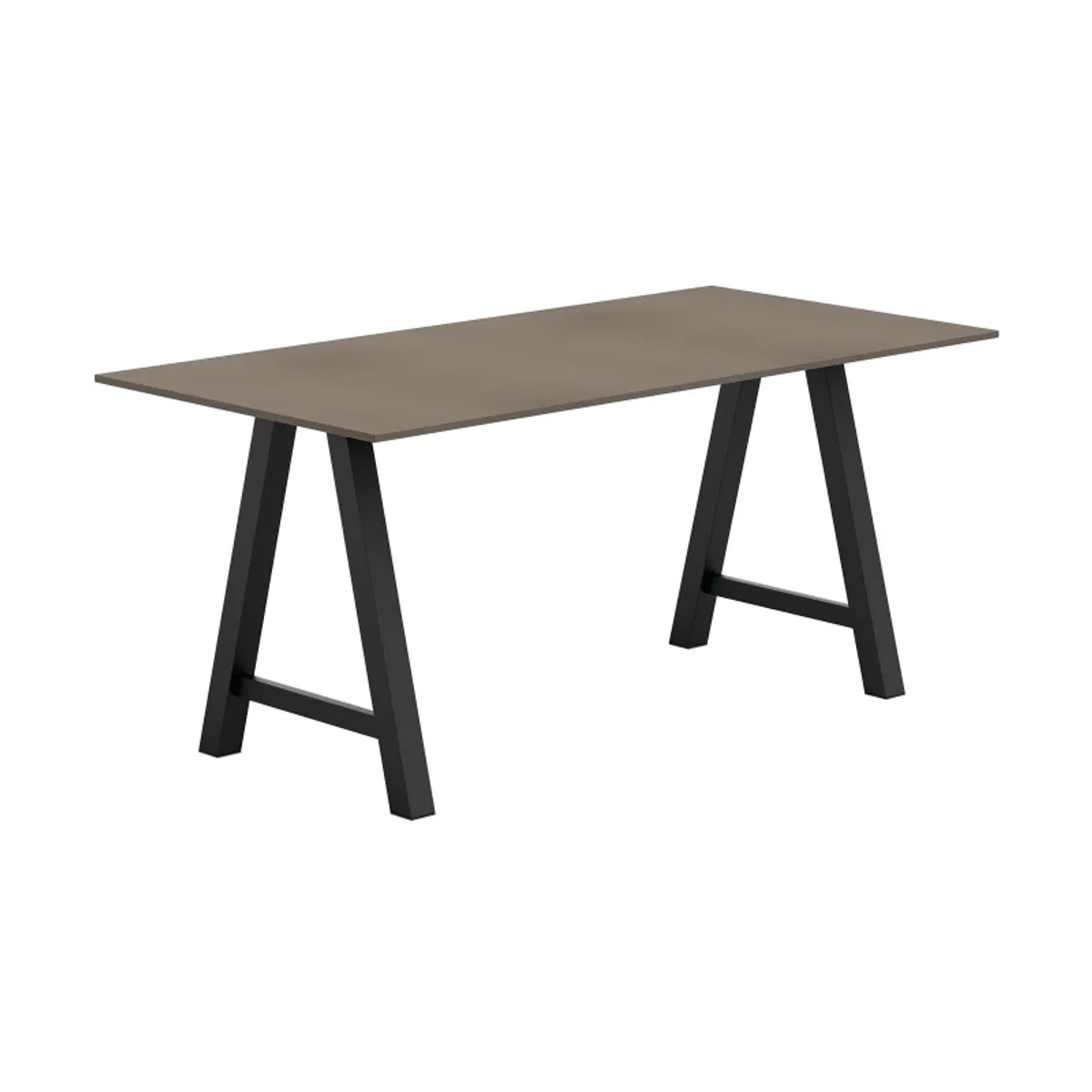 Alegro - Table snack rectangulaire en stratifié avec pieds en forme de tréteau — vue 4