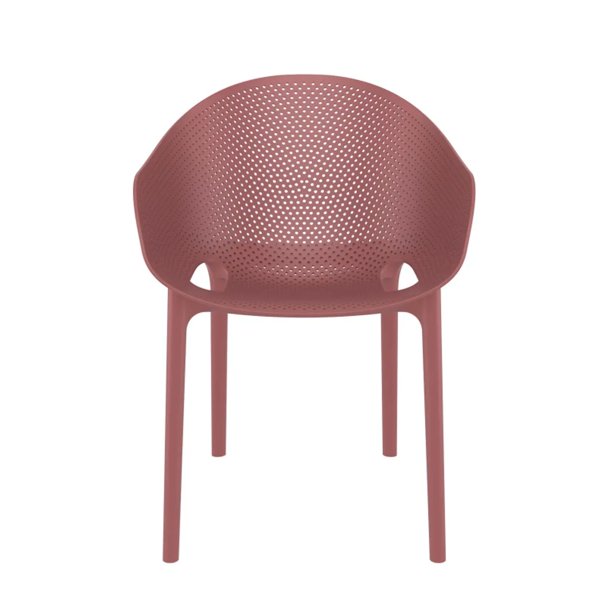 Sky Pro - Fauteuil moderne empilable avec coque microperforée en polypropylène — vue 3