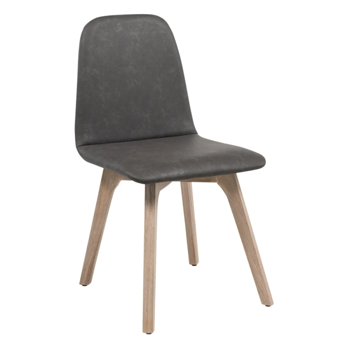 Pandora - Chaise de salle à manger scandinave en synthétique et bois