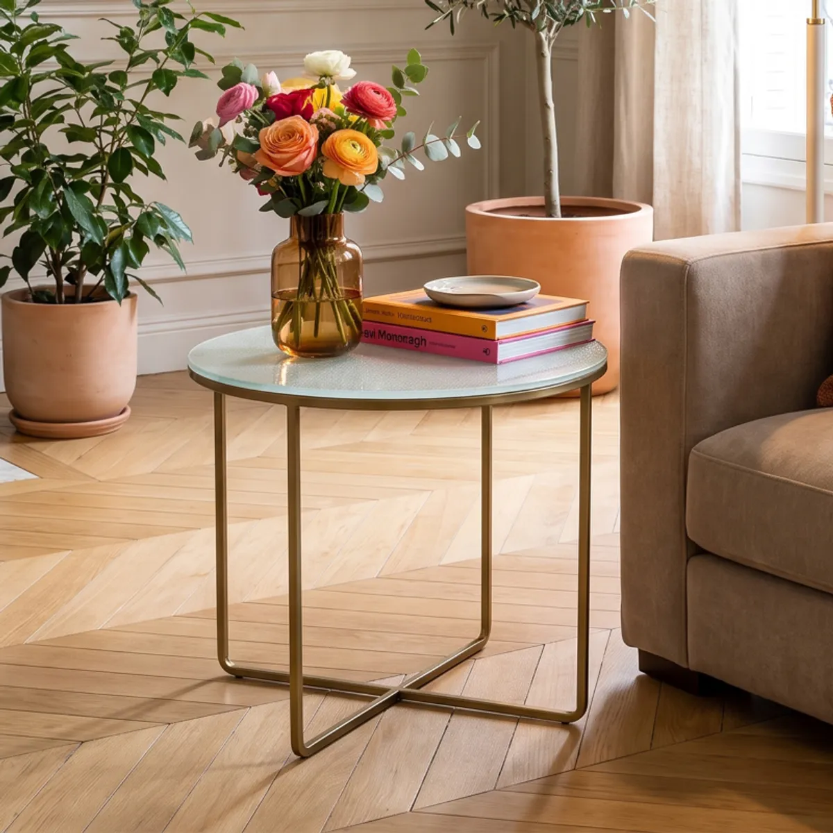 Piktor Sovet® - Table basse ronde en verre