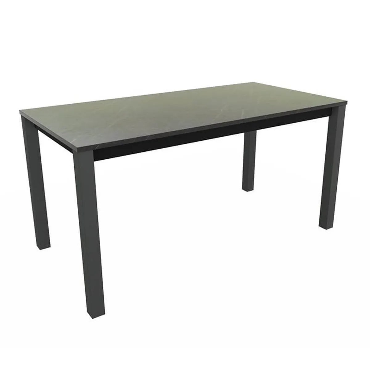 Verona - Table snack rectangulaire belge en stratifié et pieds métal — vue 5