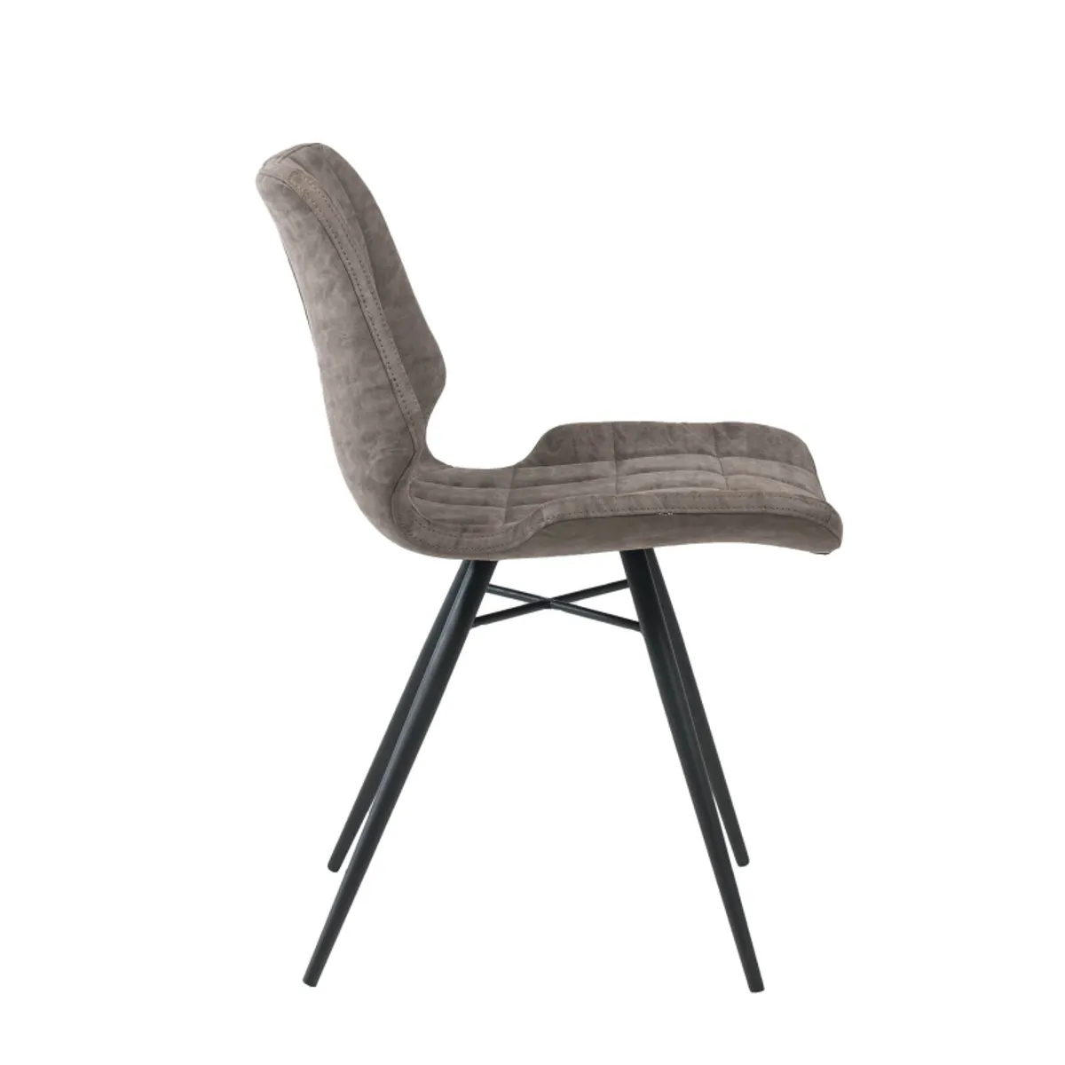 Iberis - Chaise design rembourrée inspiration vintage avec pieds en métal noir — vue 5