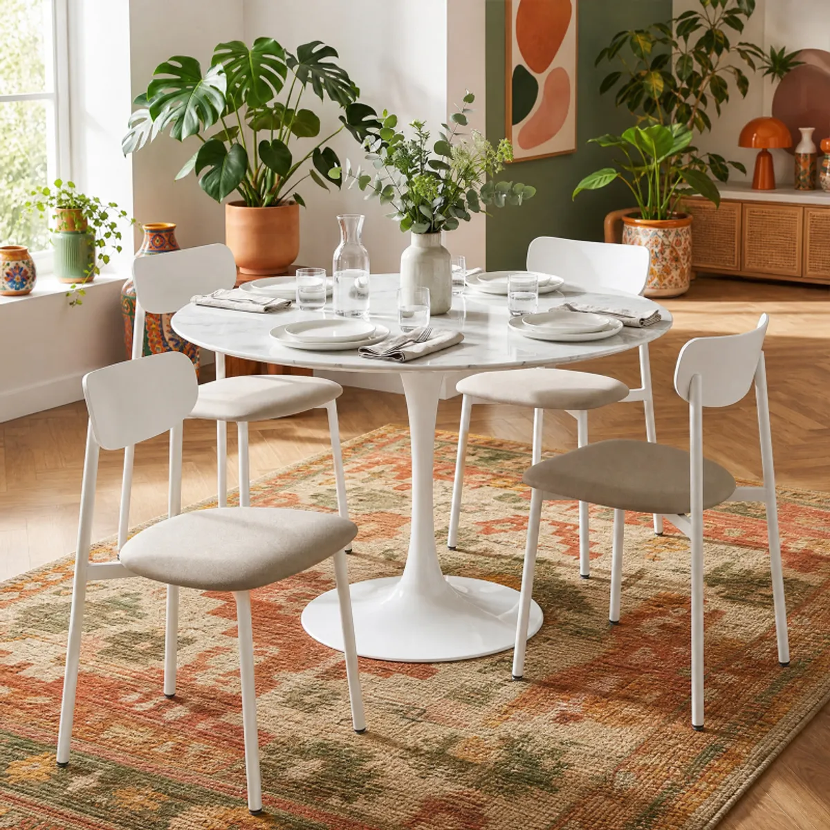 Flûte Sovet® - Table ronde design en céramique avec pied central — vue 4