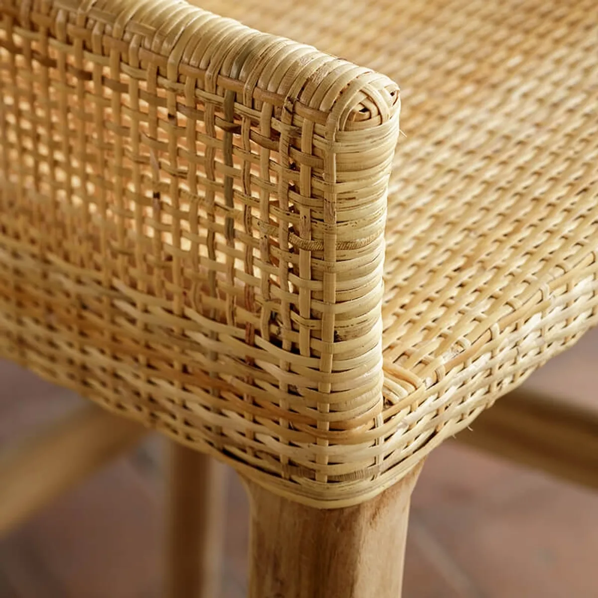 Saigon - Fauteuil de table en rotin naturel — vue 4