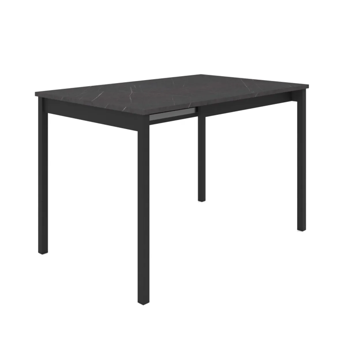 Cabrio - Table snack carrée extensible en stratifié avec pieds en métal — vue 3