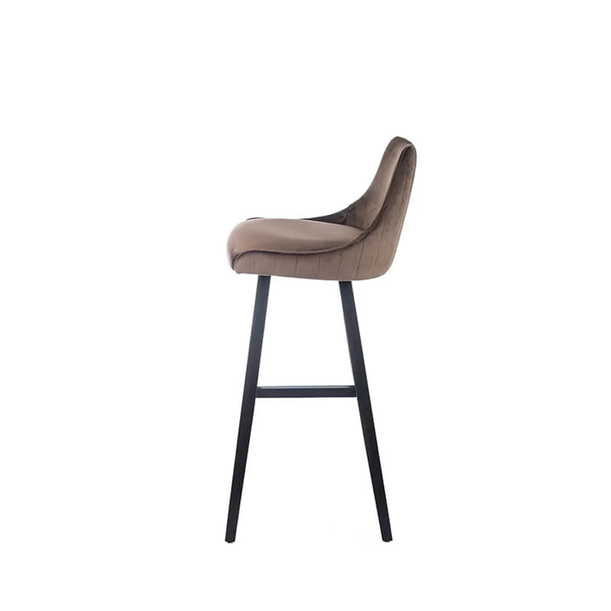 BarLars line - Tabouret hauteur 80 cm moderne coque tissu dos matelassé — vue 5