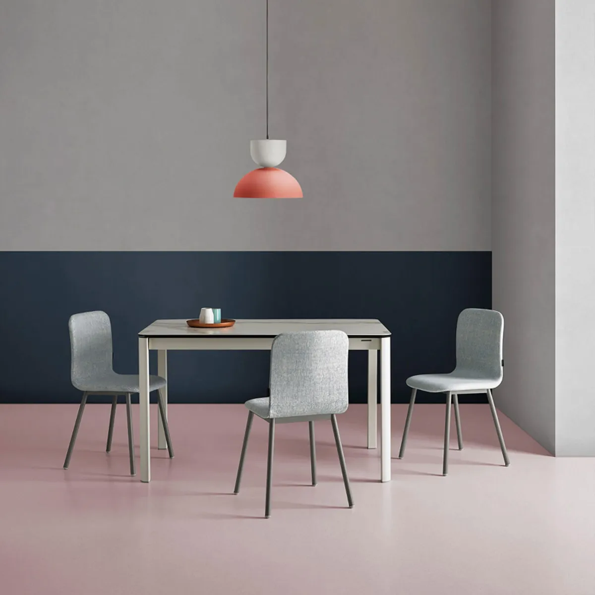 Pepper Mobliberica® - Chaise tendance avec coque en tissu et pieds en métal — vue 4