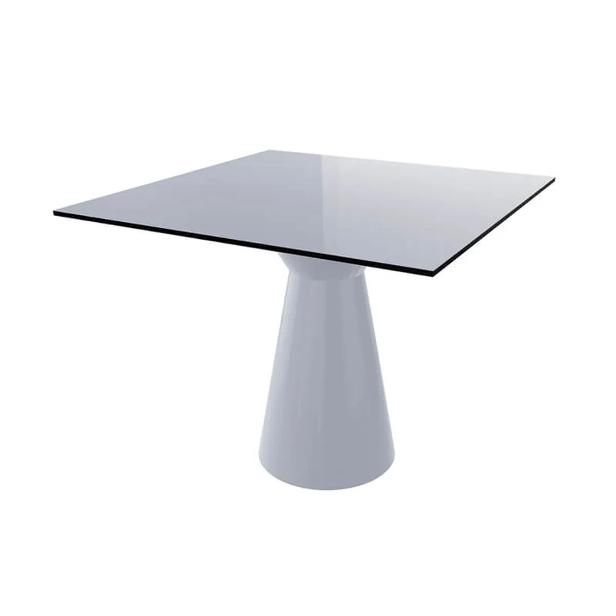 Roller H74 - Table carrée design italien à pied central — vue 3