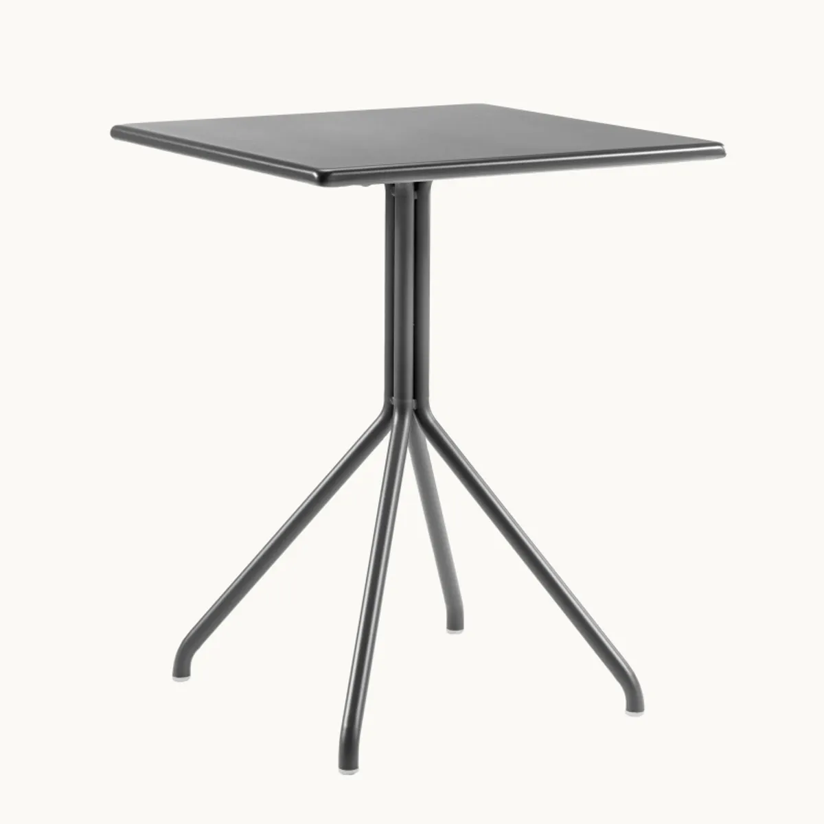 LOL - Table de jardin carrée italienne en métal plateau composite