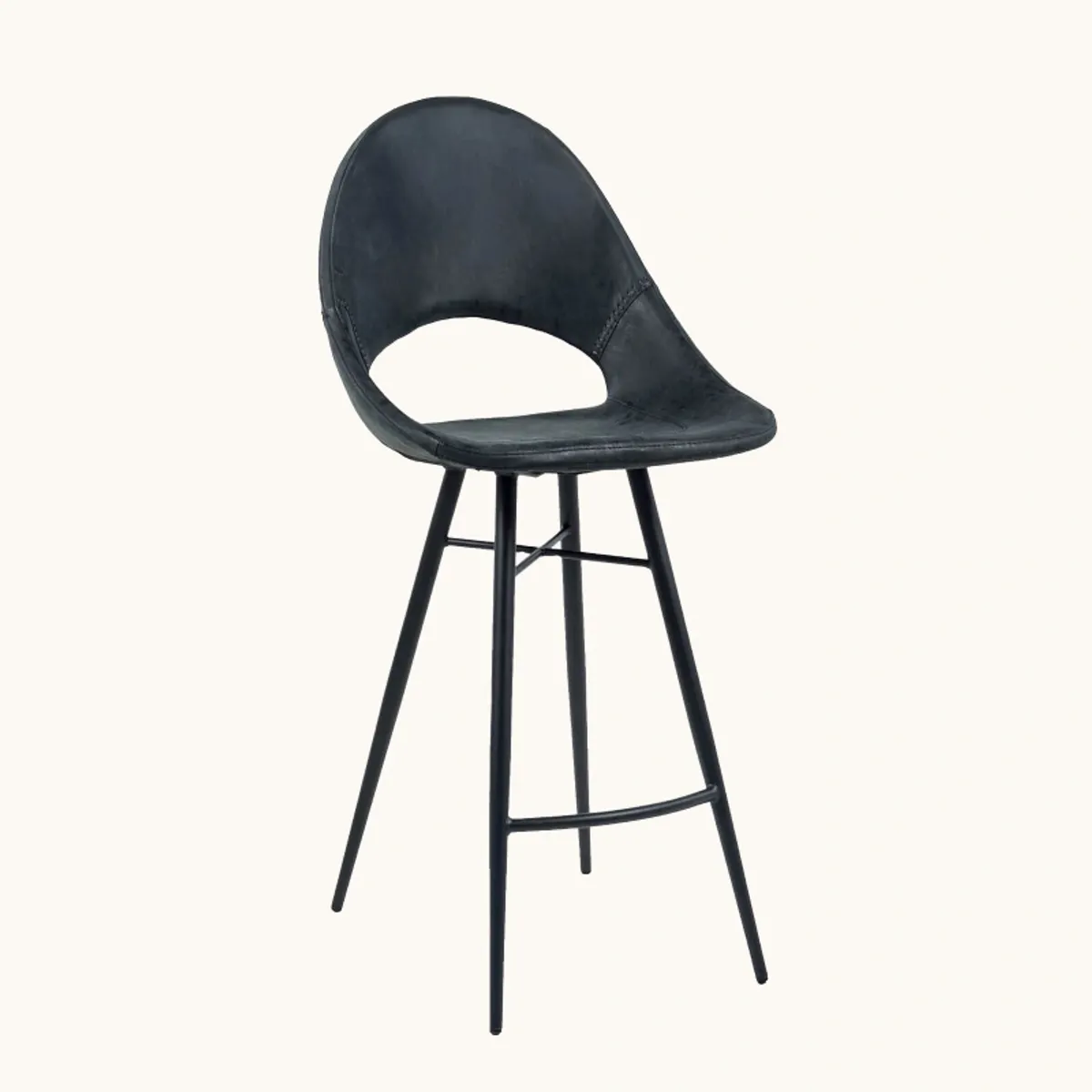 Isidore - Tabouret snack design avec coque ajourée