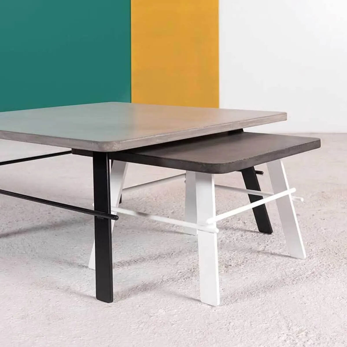 Opale - Table basse design carrée en béton ciré fabrication française — vue 5