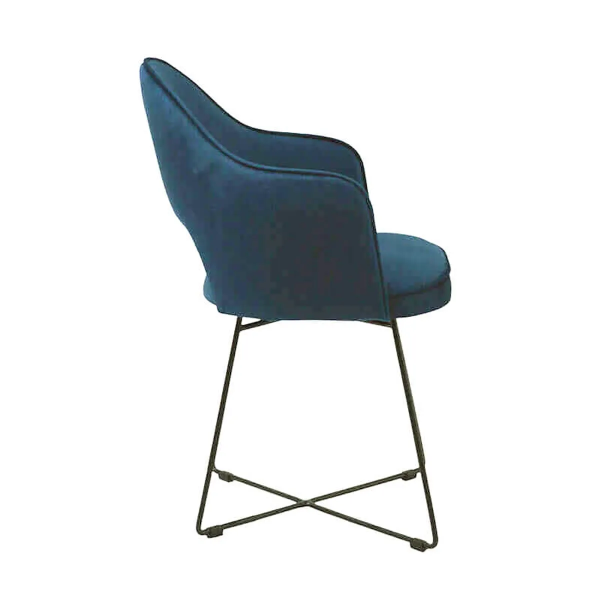 Bistrot - Fauteuil design en tissu avec dossier ajouré — vue 4