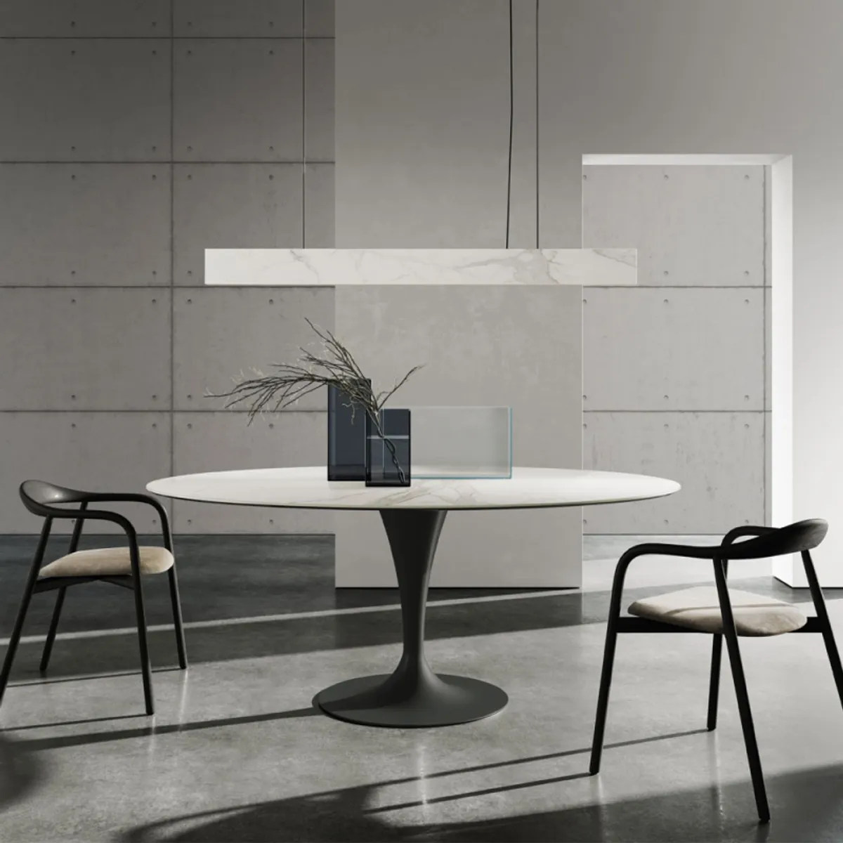 Flûte Sovet® - Table ovale design en céramique