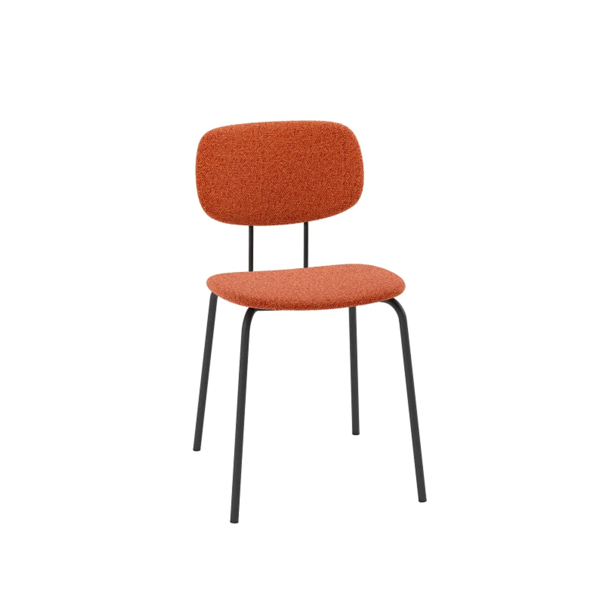 Bistro - Chaise de séjour inspiration rétro en tissu avec pieds en métal — vue 3