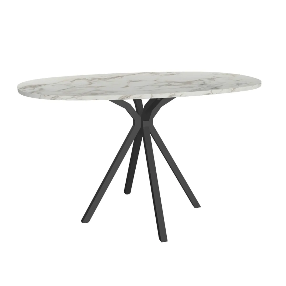 Onyx - Table snack ovale en stratifié avec pieds en métal — vue 3