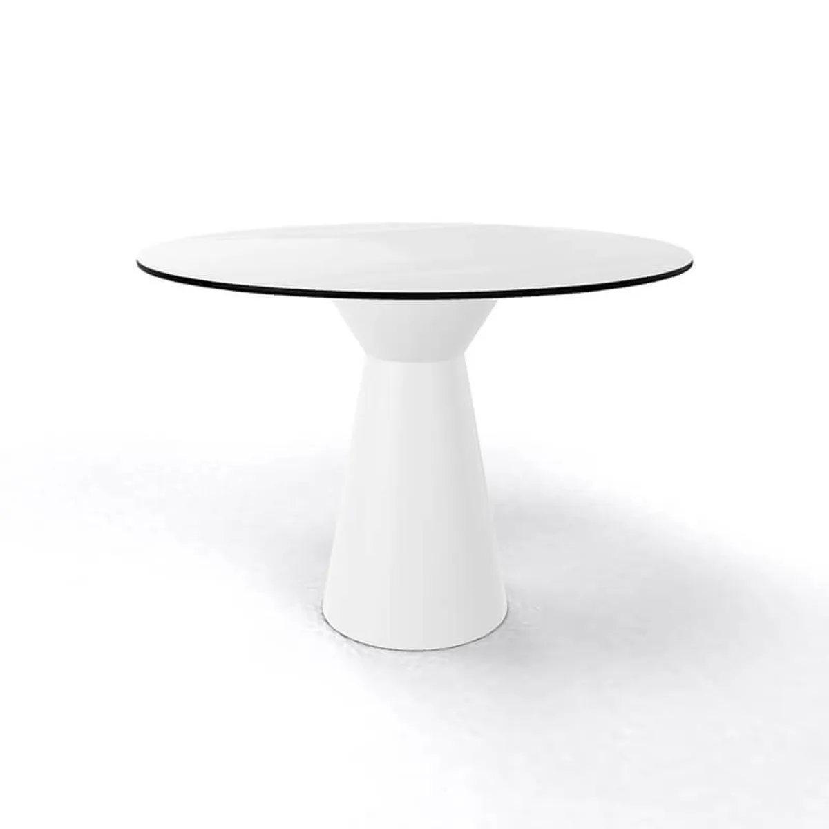 Roller H74 ronde - Table design italienne ronde avec pied central — vue 5