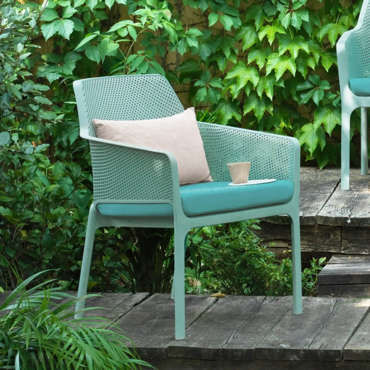 Net relax - Fauteuil de jardin relax empilable en polypropylène