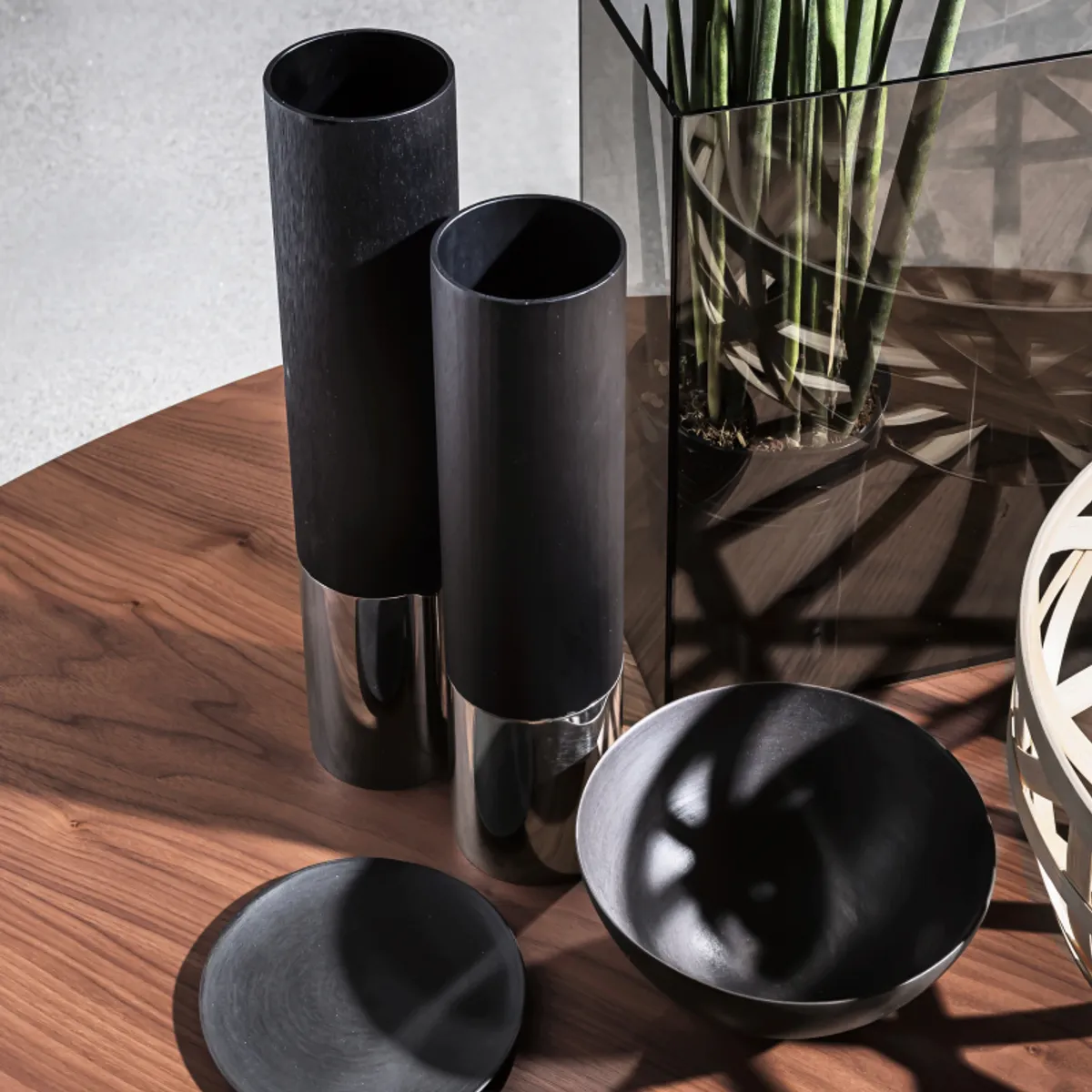 Flûte Sovet® - Table ronde design plateau bois — vue 3