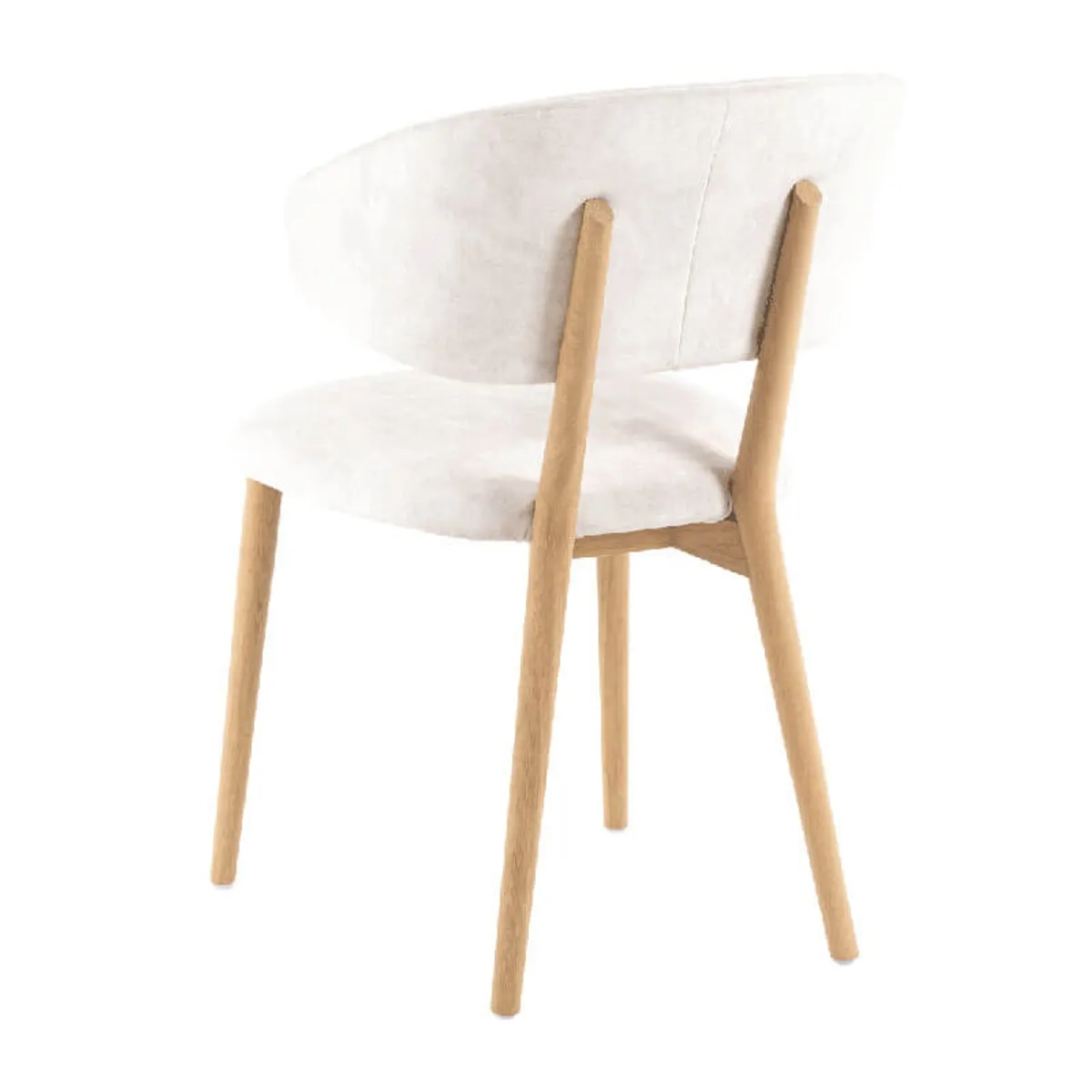 Toro Mobitec® - Chaise moderne avec dossier incurvé en tissu et bois — vue 5
