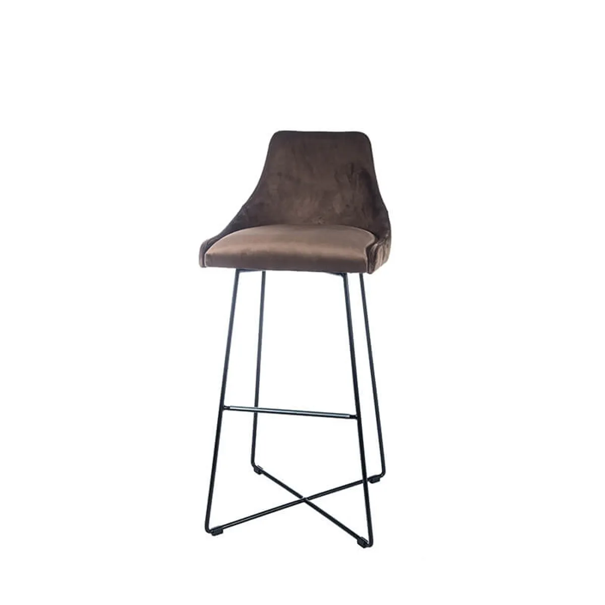 BarLars line - Tabouret de bar en métal et tissu — vue 3