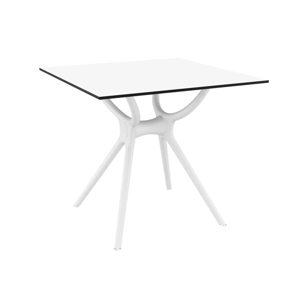 Air - Table carrée petit espace en stratifié et polypropylène — vue 3