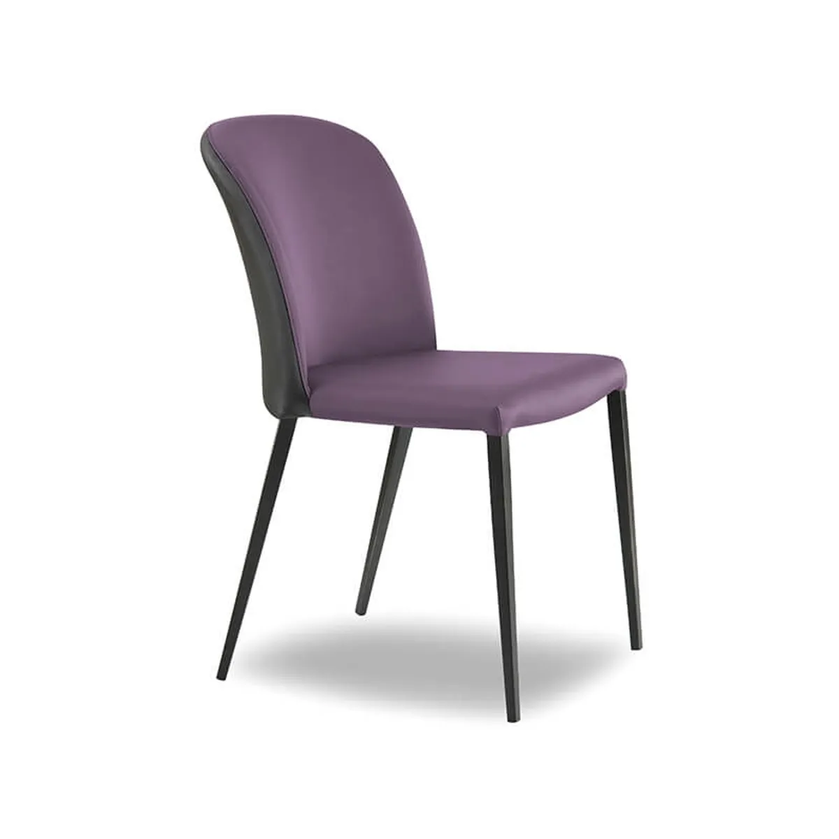 Julie - Chaise bicolore moderne italienne avec pieds en métal