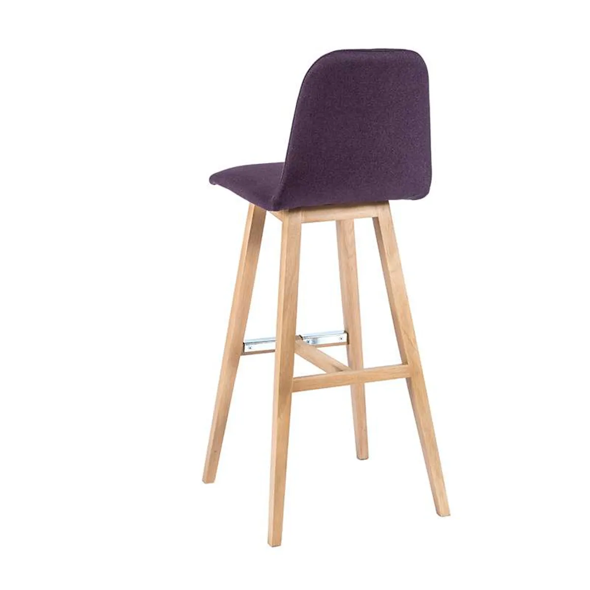 BarPandora - Tabouret de bar scandinave tissu avec pieds bois — vue 4