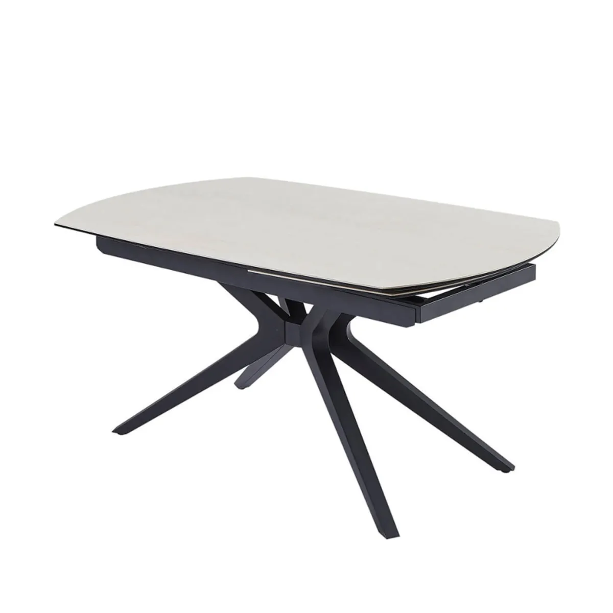 Angèle - Table moderne extensible en céramique pieds métal — vue 3