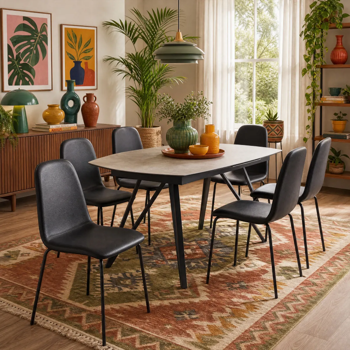 Pandora - Chaise moderne rembourrée avec pieds métal — vue 4