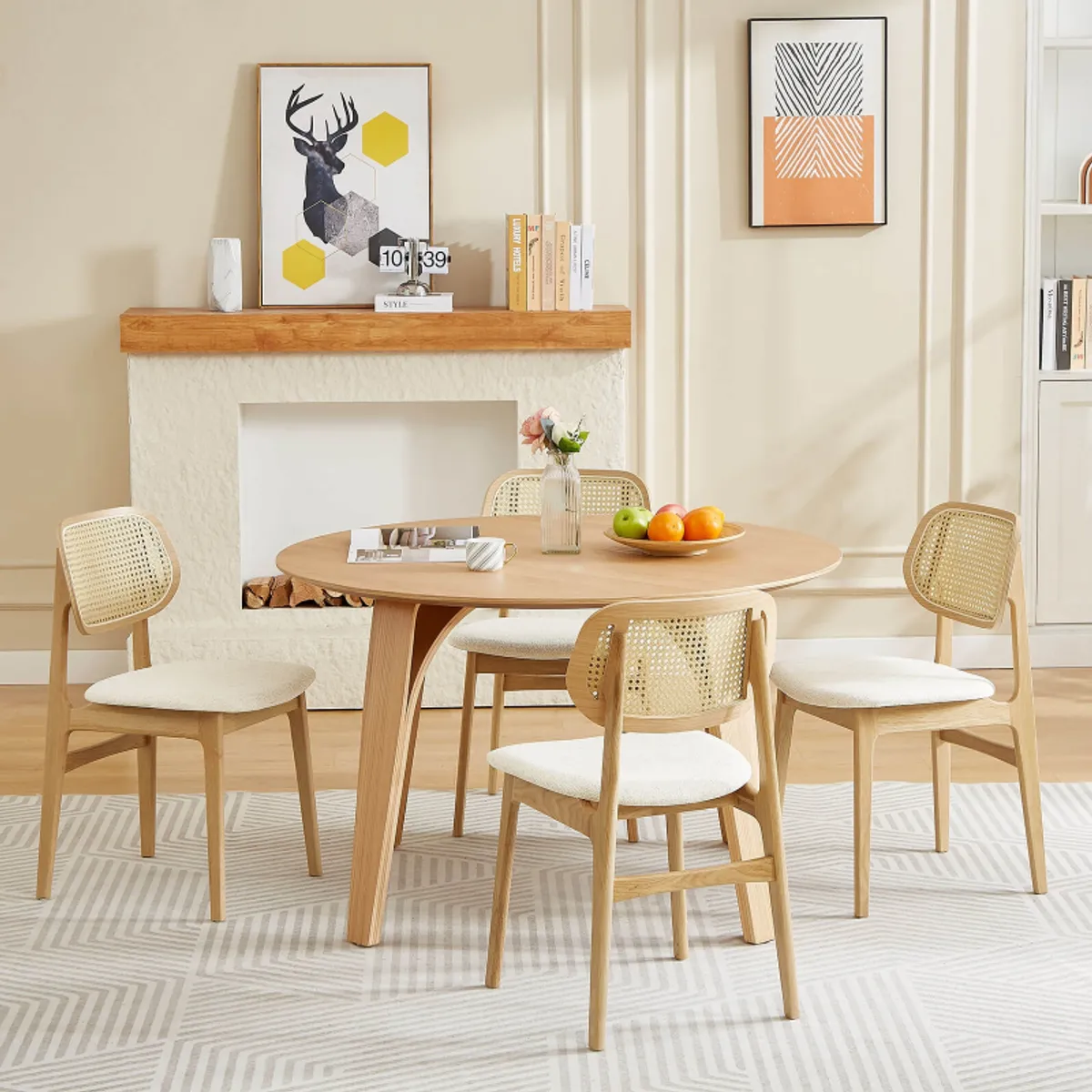 Romane - Table design ronde en bois — vue 3