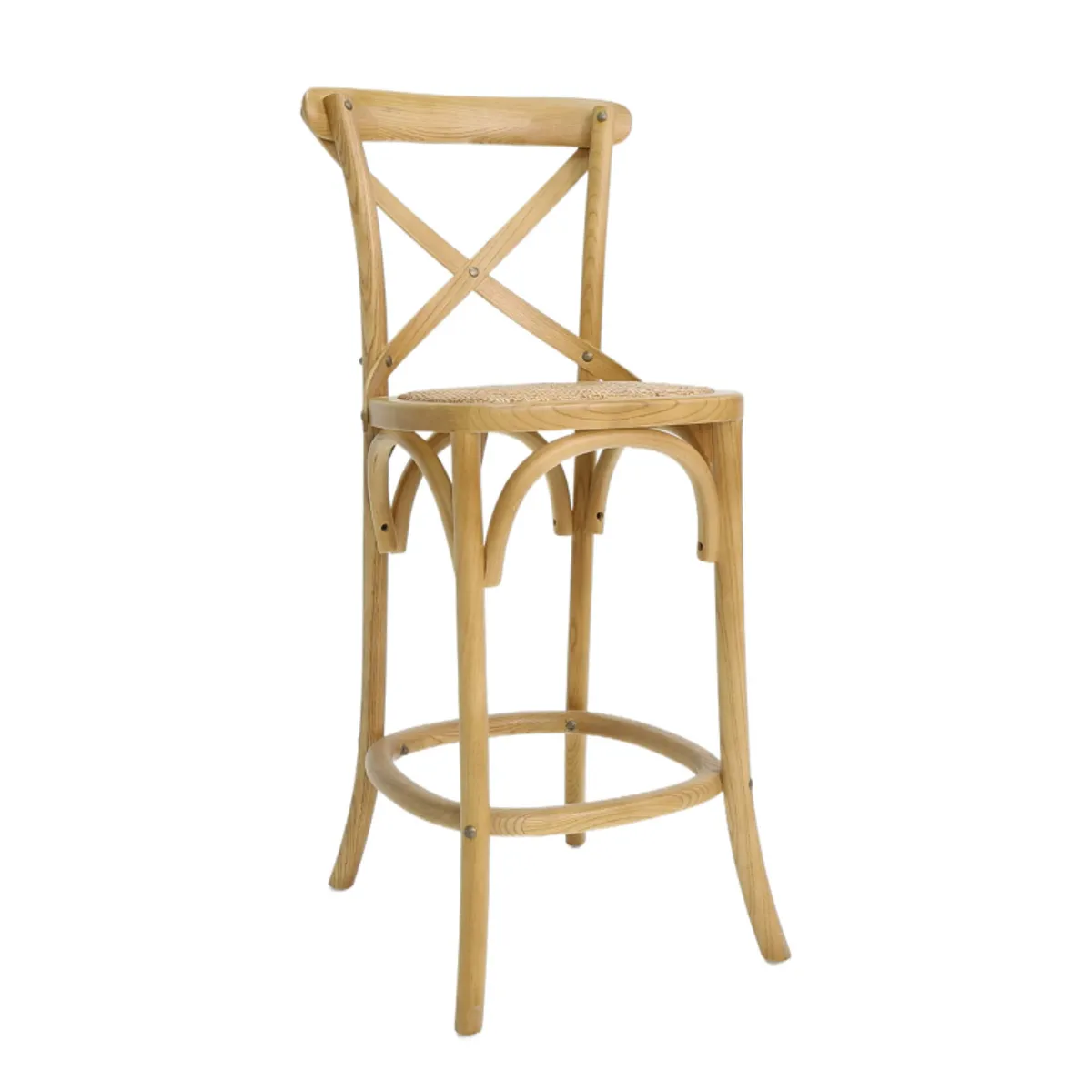 Cabaret - Tabouret snack style bistrot en bois — vue 5
