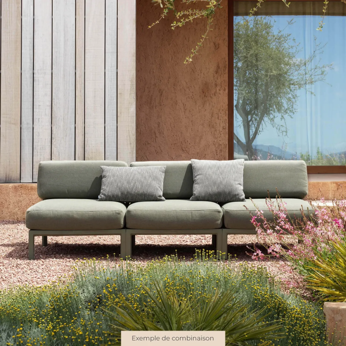 Maximo elemento - Fauteuil de jardin sans accoudoirs configurable — vue 3
