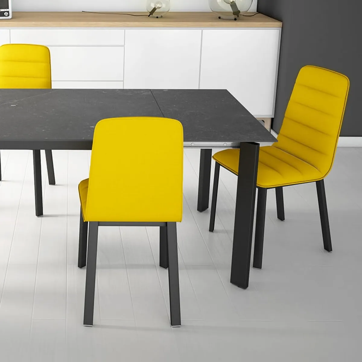 Pulsar - Chaise contemporaine en tissu et métal — vue 5