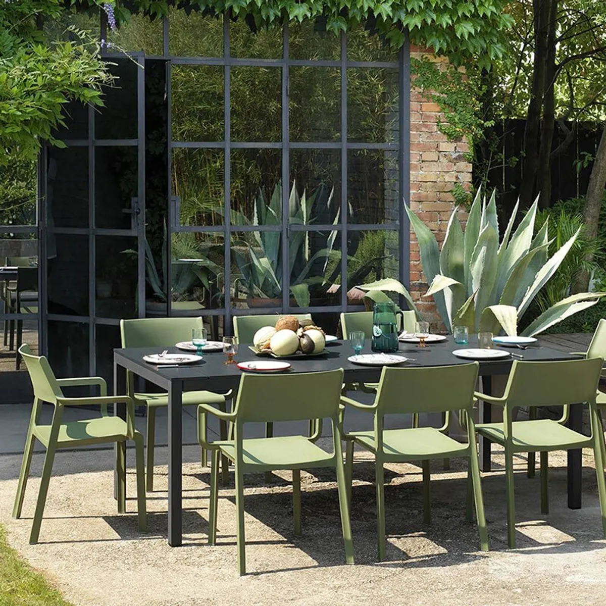 Rio - Table de jardin extensible en polypropylène DurelTop et aluminium — vue 5