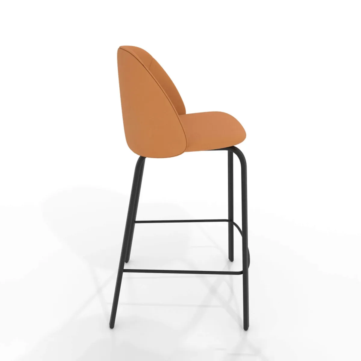 Sofia - Tabouret snack cosy en simili avec pieds en métal — vue 4
